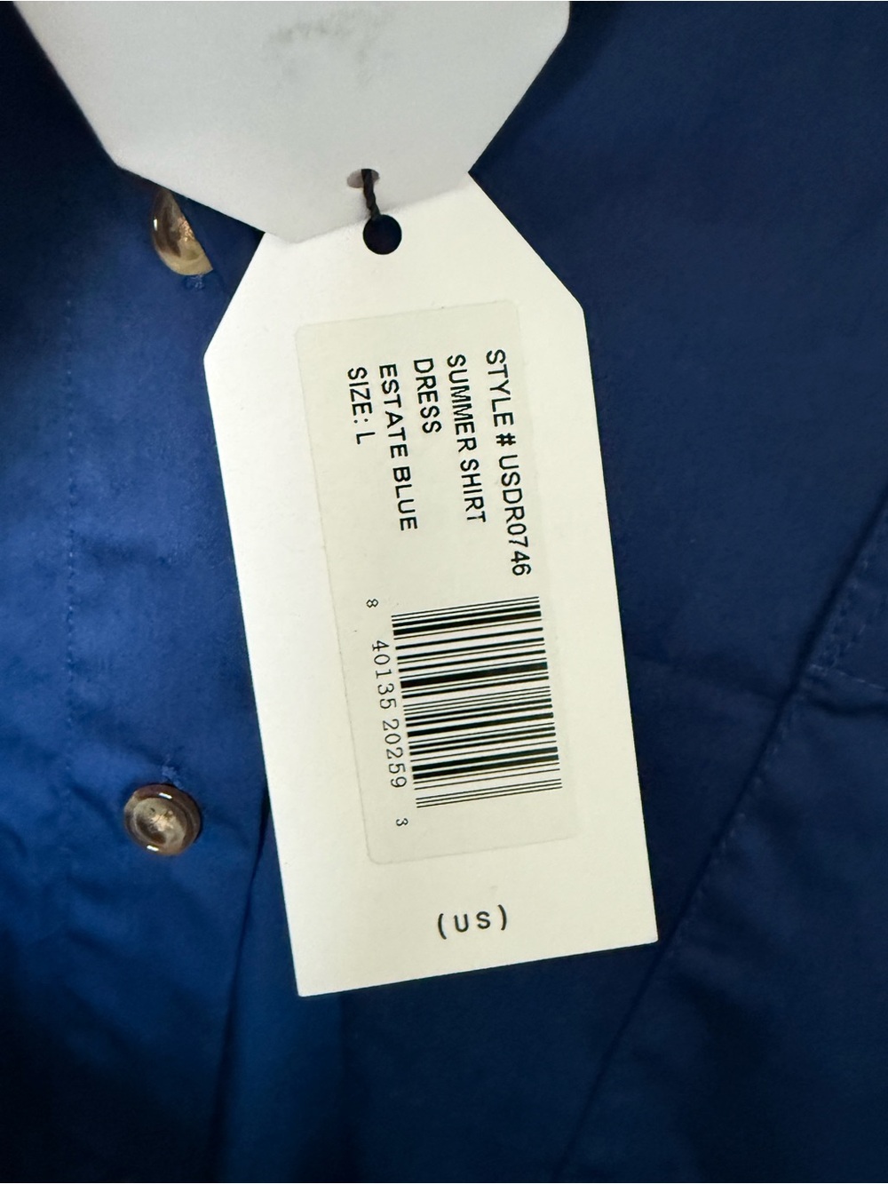 Universal Standard Deep Blue Button-Front Shirt Dress - Picture 2 of 2